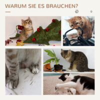 Kratzbaum Katzen mit Katzenhöhle Hängematte 80x55x125cm
