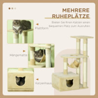 Kratzbaum Katzenbaum 99cm Kletterbaum mit Hängebett