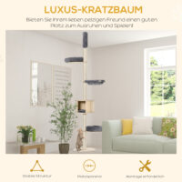Kratzbaum Katzenbaum Deckenhoch 50x50x232-252cm