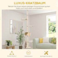 Kratzbaum Katzenbaum Deckenhoch 50x50x232-252cm