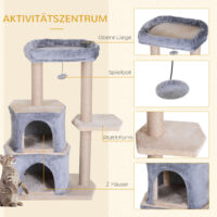 Kratzbaum Katzenbaum Kletterbaum Sisalsäule Sisal 60x40x92cm