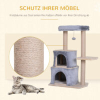 Kratzbaum Katzenbaum Kletterbaum Sisalsäule Sisal 60x40x92cm
