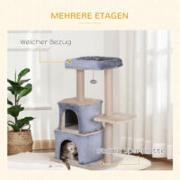 Kratzbaum Katzenbaum Kletterbaum Sisalsäule Sisal 60x40x92cm