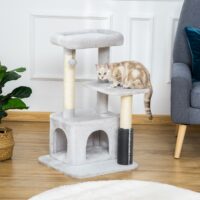 Kratzbaum Katzenbaum mit Massageecke Katzenhöhle 48x48x85cm