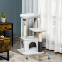 Kratzbaum Katzenbaum mit Massageecke Katzenhöhle 48x48x85cm