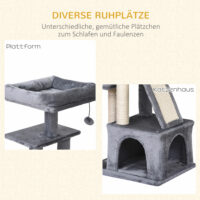 Kratzbaum Kletterbaum mit Sisalsäule Katzenhaus 50x40x114cm