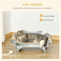 Kratzbrett für Katzen Kratzspielzeug 60x29x26.5cm