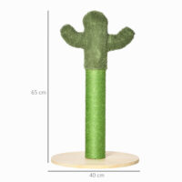Kratzsäule für Katzen Kaktus 65cm Hoch Grün+Natur