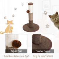 Kratzstamm Katzenbaum Spielbaum Braun 30x30x46cm