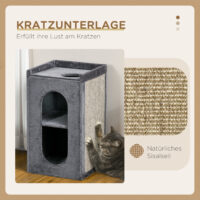 Kratztonne Katzenkratzbaum mit 2 Höhlen