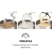 Küchenmaschine 1200 WATT 5 Liter ~ silber