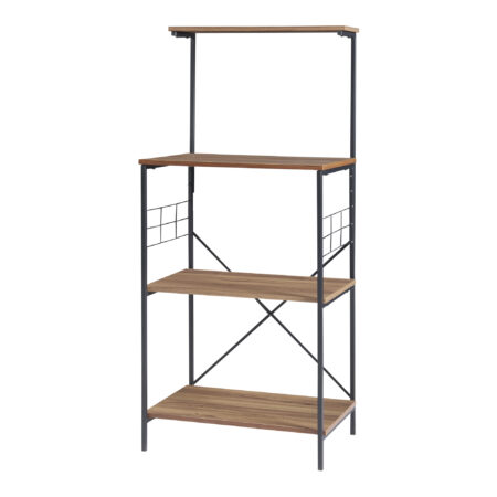 Standregal mit 4 Ablageflächen 133x60x42cm Schwarz