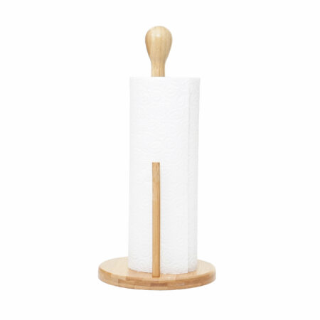 Küchenrollenhalter Rollenhalter Papierrollenhalterung mit Führung Bambus