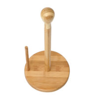 Küchenrollenhalter Rollenhalter Papierrollenhalterung mit Führung Bambus