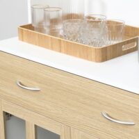 Küchenschrank Buffet 180 cm mit Glastüren Geschirrschrank 