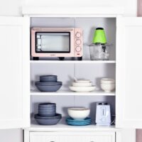 Küchenschrank Buffet Landhaus Weiss 80 x 37 x 183 cm