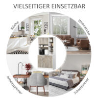 Küchenschrank Buffet Mikrowellenregal mit 4 Ablagen