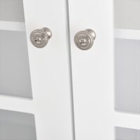 Küchenschrank Buffet Vitrine Landhaus Weiss 80 x 37 x 183 cm