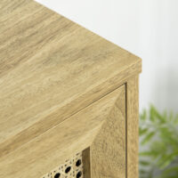 Küchenschrank Sideboard Rattanoptik Stahlfüsse 120x38x76.2cm