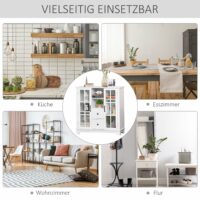 Küchenschrank Sideboard elegant mit Glastüren 100 x 35 x 100 cm