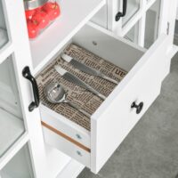 Küchenschrank Sideboard elegant mit Glastüren 100 x 35 x 100 cm