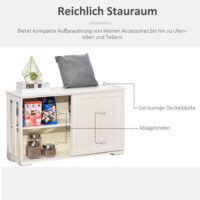 Küchenschrank Sideboard mit Schiebetüren Kommode