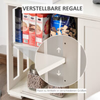 Küchenschrank Sideboard mit Schiebetüren Kommode