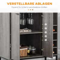 Küchenschrank Sideboard mit Weinregal 86.4x40x91.4cm