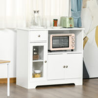 Küchenschrank mit Ablage für Mikrowelle 90 x 40 x 82 cm