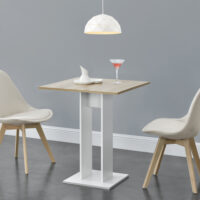 Esstisch Lindesnes 65x65x78 cm Eiche/Weiss
