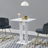 Esstisch Lindesnes 65x65x78 cm Weiss Hochglanz