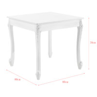 Esstisch Lüneburg 80x80x76 cm Landhausstil Weiss