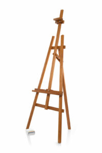 Kundenstopper 140x62cm Werbetafel Staffelei hellbraun