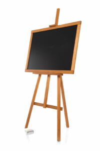 Kundenstopper 140x62cm Werbetafel Staffelei hellbraun