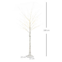 LED Baum Birke 96 LEDs 180cm warmweiss