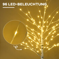 LED Baum Birke 96 LEDs 180cm warmweiss