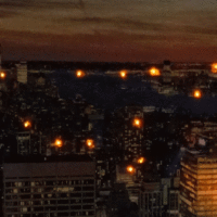 LED-Bild Pinnwand Timer ~ 120x40cm New York