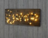 LED-Holzschild mit Beleuchtung ~ 28x62x3cm