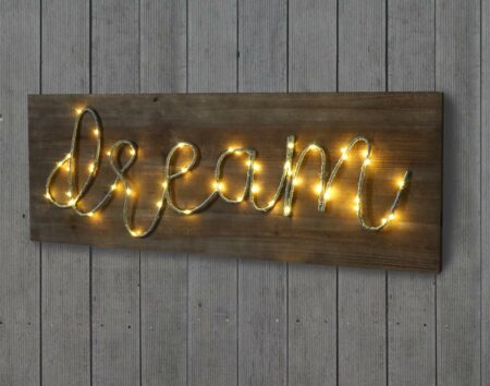 LED-Holzschild mit Beleuchtung ~ 28x72x3cm
