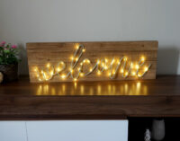 LED-Holzschild mit Beleuchtung ~ 28x88x3cm