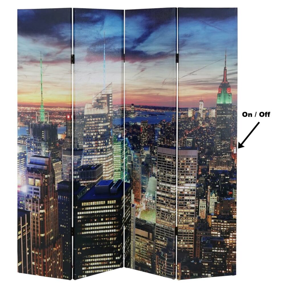 LED Paravent New York 180x160cm ~ 28 LEDs