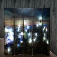 LED-Paravent New York Timer netzbetrieben 180x200cm 30 LEDs