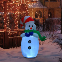 LED Schneemann aufblasbar 120cm warmweiss