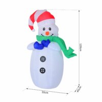 LED Schneemann aufblasbar 120cm warmweiss