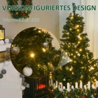 LED Weihnachtsbaum mit Deko 120 LEDs 511 Spitzen Ø95x150Hcm