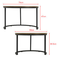 Couchtisch Christchurch 2er-Set Rund Holz-Optik