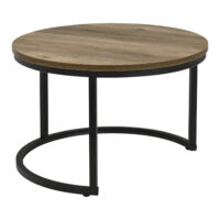 Couchtisch Christchurch 2er-Set Rund Holz-Optik