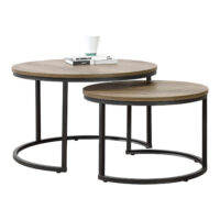 Couchtisch Christchurch 2er-Set Rund Holz-Optik