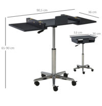 Laptoptisch Laptop Ständer Notebooktisch mit Rollen höhenverstellbar klappbar