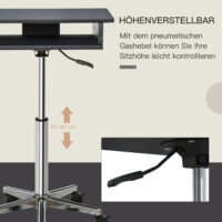 Laptoptisch Laptop Ständer Notebooktisch mit Rollen höhenverstellbar klappbar